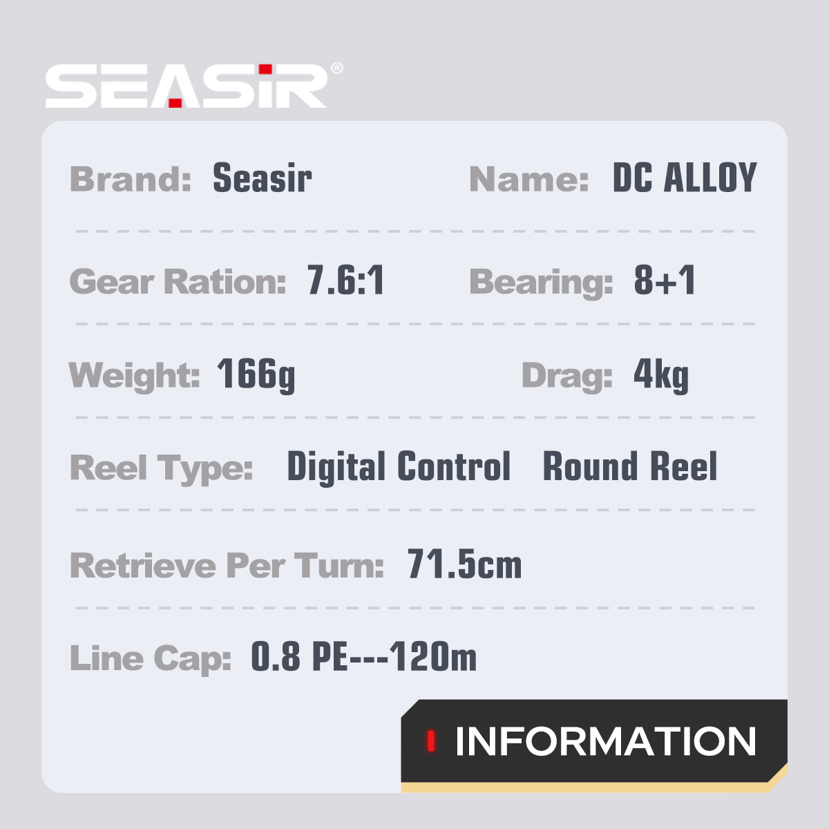 SEASIR DC Alloy ALL-metal Roun - đánh giá và giá Trolling Reel
