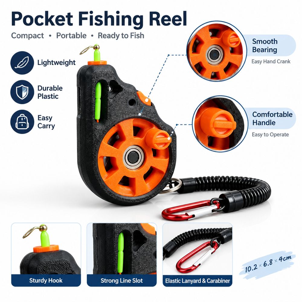 New Hand Line Reel Pocket Fish - đánh giá và giá Baitcasting Reel